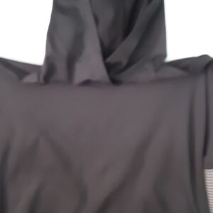 Hind Black Hooded Top with Subtle Logo